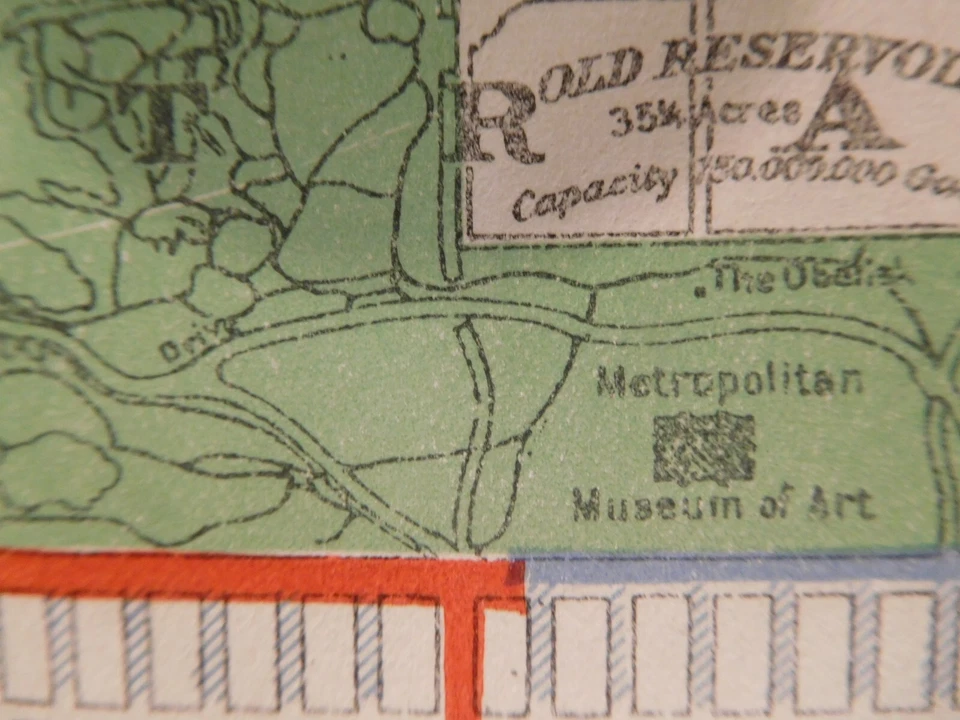 RARE! Antique 1916 Street Tree System NYC Manhattan Orig. Hand Colored Map/Book! - Image 3 of 4