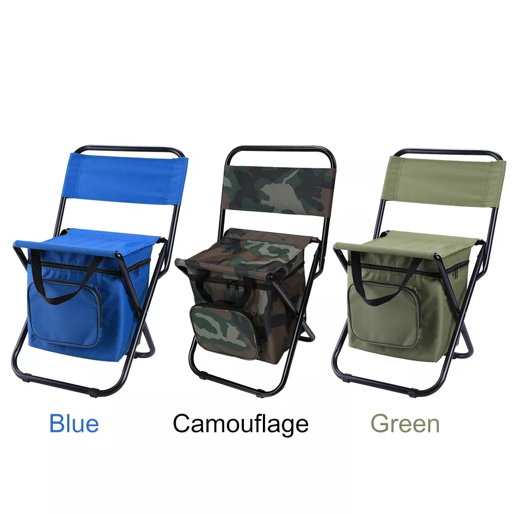 Folding Chair Ice Cooler Insulated Picnic Bags Hiking Camping Fishing Seat  Stool