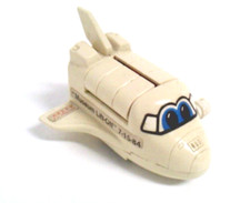 Tomy Wind Up Space Shuttle Flip Floppers Toy w/ Astronaut Works Vintage