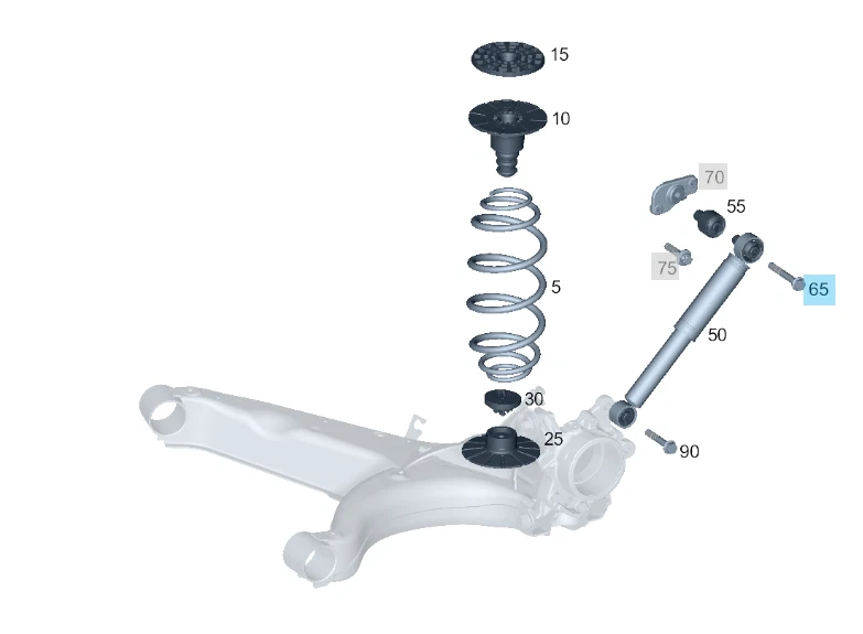 Genuine Mercedes-Benz Vito Sprinter Steel Suspension Screw Rear 