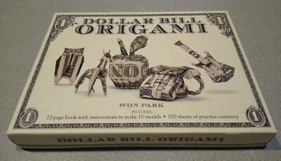Dollar Bill Origami Kit with Book and Practice Sheets Brand New in Original Box!