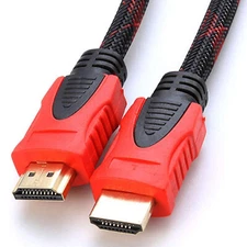 3ft HDMI Cable Cord High Speed 1080p 3D DVD PS4 XBOX HD TV LCD Gold Plated Red