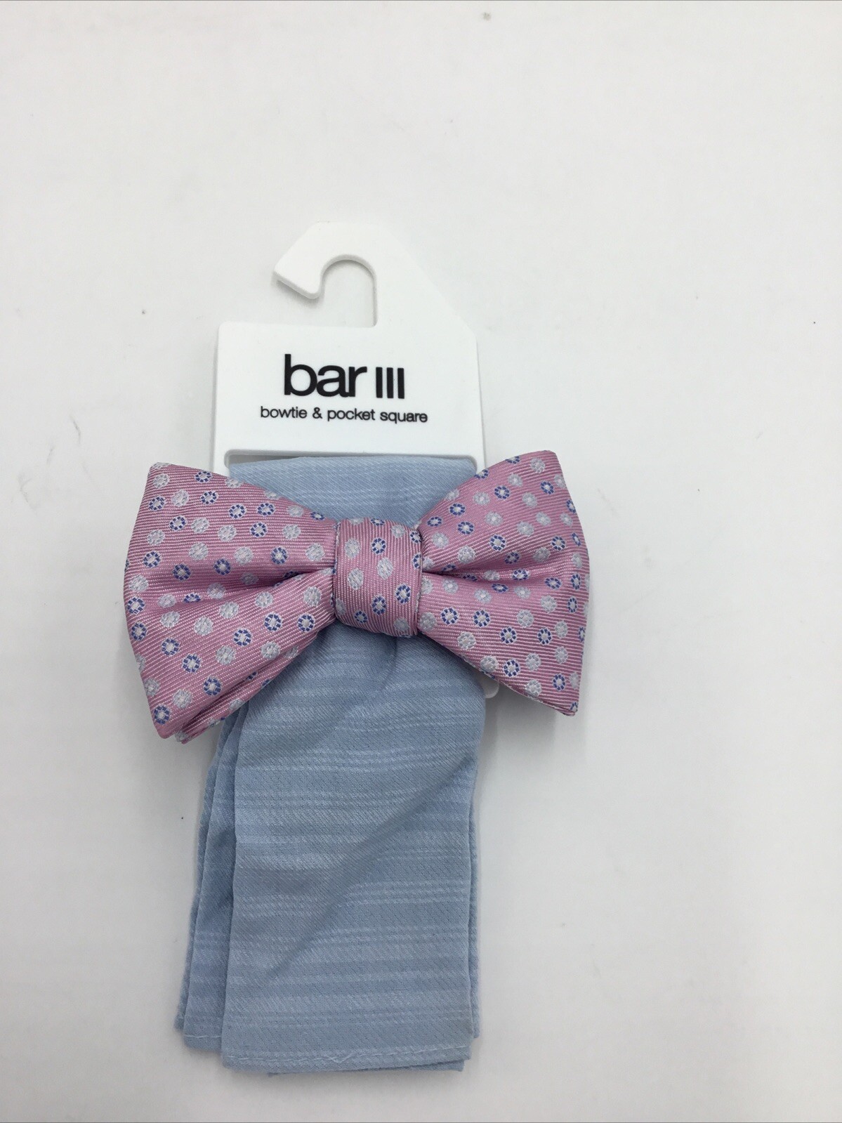 Мужской галстук-бабочка Bar III розового цвета с квадратным карманом - OS 3590₽