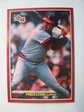 FRED LYNN #27 California Angels 1984 Donruss Baseball Card Action All-Stars