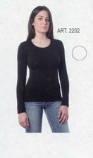 WOMENS LONG SLEEVE COTTON ELASTIC GAUZE CREW NECK JERSEY CFA GROUP ART. 2202