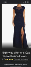 NWOT Womens sparkle Navy Gown by NightWay size 4