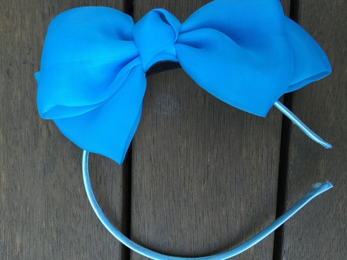 Women Girls School Party Big Bow Lace Ribbon Princess Hair Hoop Headband Band - Picture 12 of 15