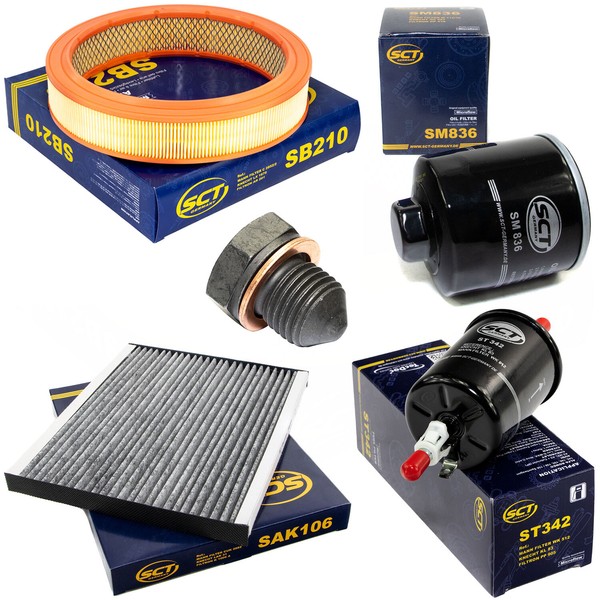 Filter Set Kraftstoff-ÖL-Luft-Innenraum + Schraube FüR Vw Polo Classic 1.6 Lupo-image