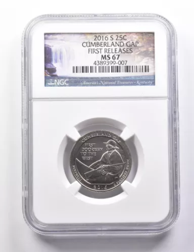MS67 2016-S Washington Quarter Cumberland Gap First Releases NGC *5754