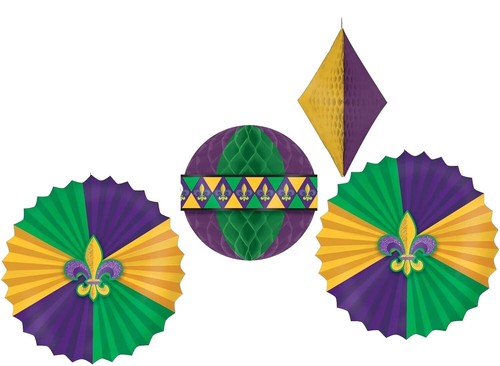 EBaokuup Mardi Gras Wimpelkette Fahne Banner – 85,9 X 50,8 Cm New Orleans Mardigras Veranda-Wimpelkette, Mardi Gras Polyester-Stoffflagge Für Außenveranda-Schiene Oder Fensterdekoration
