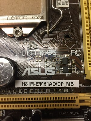 Asus H81M-E/M51AD/DP_MB Motherboard LGA 1150 - w/ HEATSINK and I/O