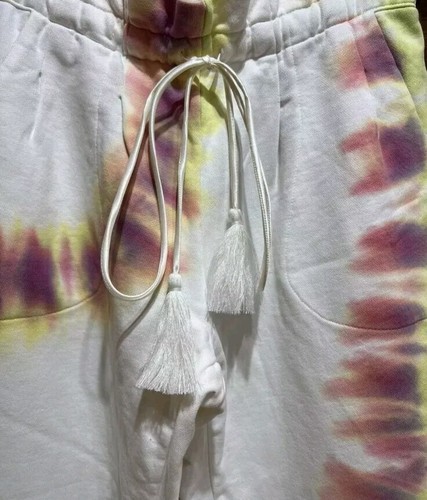 Something Navy Meghan Paperbag Sweatpants Joggers in Tie Dye Size XL NWT $115 - Picture 3 of 4