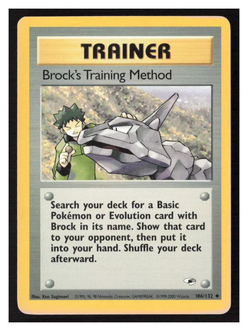 Brock's Training Method Gym Heroes #106/132 Pokemon