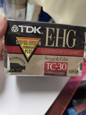 TDK E-HG 3pk TC-30 Camcorder Cassettes New Sealed T103
