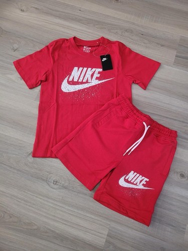 Nike 2 Piece Short Sleeve Logo Shirt & Short Sets Kids XS 1-2 NWT - RED - Picture 1 of 1