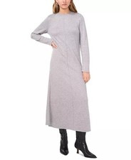 Vince Camuto Women's Knit Midi Sweater Dress Gray Size S, 0252