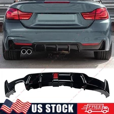 LED Parking Light REAR DIFFUSER GLOSS BLACK FOR 14-20 BMW F32 F33 F36 M SPORT