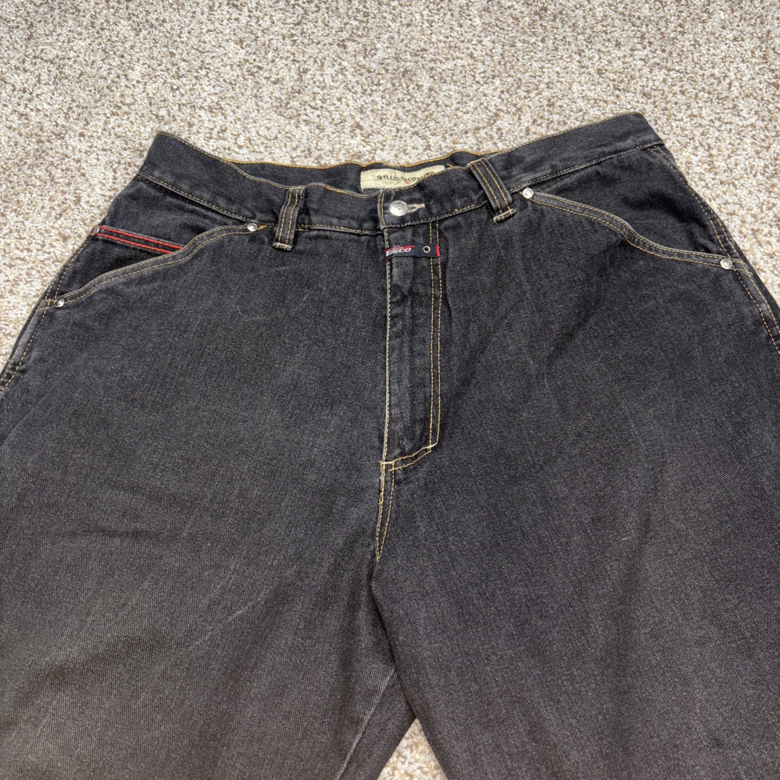 Willie Esco Duns Mens Jeans 38x34 Baggy Hip Hop Jeans Black Denim Fits 35x27.5 - View 2