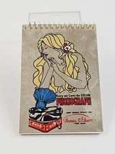 Thomas A Edison Phonograph Music Cylinder Celluloid Advertising Notepad Vtg MCM