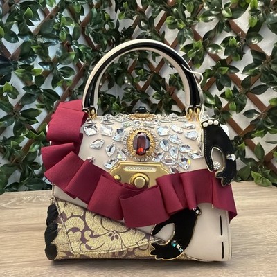 DOLCE & GABBANA Leather Crystal Crossbody Welcome Atelier Shoulder