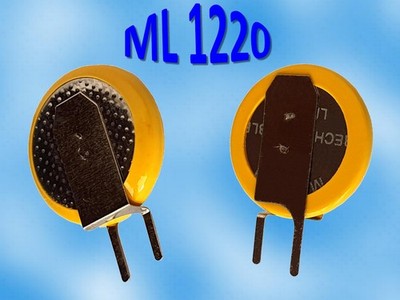 ML1220 Lithium Batterie/Akku 3V Knopfzelle +Lötfahnen CMOS RTC BIOS rechargeable