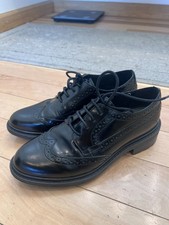 GEOX Ultra Comfort Black Leather Wingtip Brogue Oxfords Women\'s Size 37 US 6.5-7 Geox Black Shoes for Women for sale | eBay main image 2