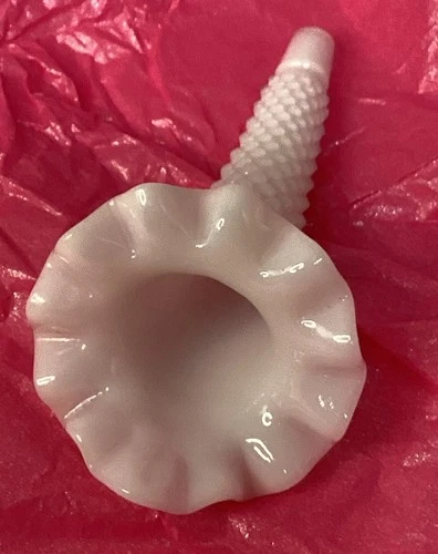 Vintage Fenton Hobnail White Milk Glass Epergne Horn Replacement 6”