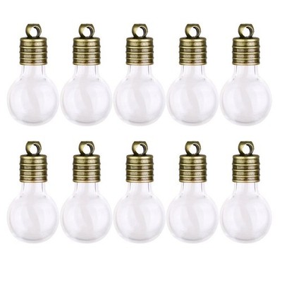 10 Stck. Mini kleine kleine klare leere Glasflasche Fläschchen Zylinder Röhre/Tropfe/Birne