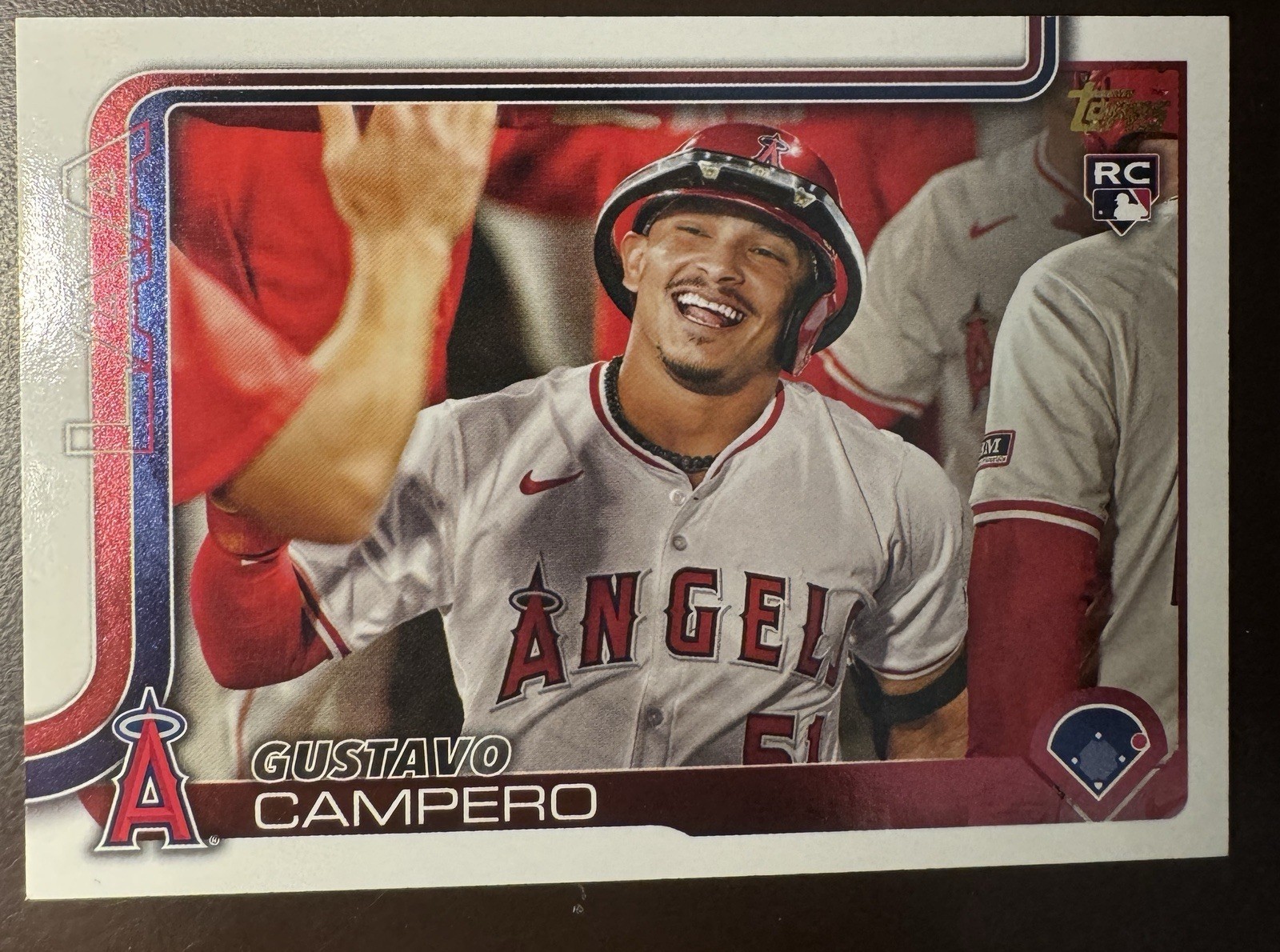 GUSTAVO CAMPERO Rookie Golden Mirror SPP! 2025 Topps Series 2 ANGELS #387 Rc