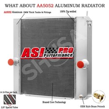 4 Row Radiator for Ford F650 F750 International Harvester 3000 3200 4000 4300