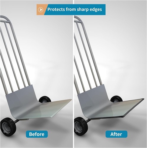 Rubber Edge Trim Guard 10ft/3m,Adhesive Free Door Edge Protector,Shape Edge Sea - Picture 6 of 8
