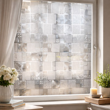 Pellicola Adesiva Vetri Privacy 45x200 cm Decorativa per Finestre e Porte 10111