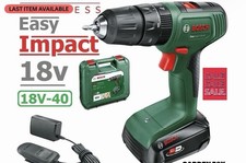 BOSCH EasyIMPACT 18v-40 2sp Cordless Drill 06039D8170 4053423230741 ZTD - New