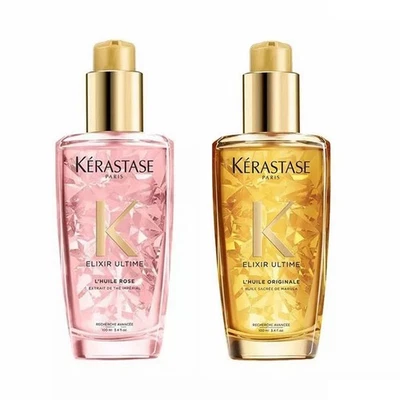 100ml Kerastase Elixir Ultime L'Huile Rose Shining Hair Care Oil Smooth Hair Oil