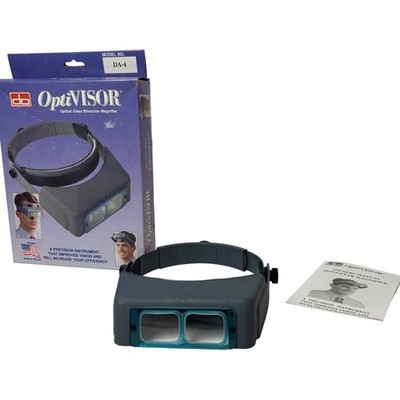 Donegan OptiVISOR DA-4 Optical Glass Binocular Magnifier Headband Gray USA