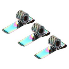 3Pcs Pen Holder Clip, Metal Horizontal Single Loop Pen Clip Holder, Colourful