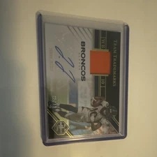 JERRY JEUDY 2022 Panini Limited Team Trademarks Patch Auto /49 BRONCOS (AU, MEM)