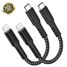 iPhone Fast Charger USB C to Lightning Cable 0.2M 2Pack MFi Certified 20W PD Cor