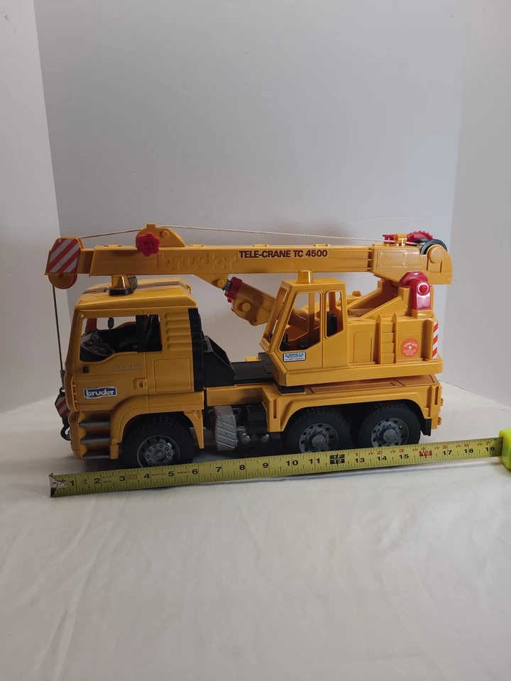 Grúa telescópica Bruder MAN 2001 TC-4500 TGA 41.440 juguete de construcción Alemania Foto 2 de 4
