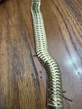 Snake Bracelet Gold Tone Heavy Wide Style 7.5