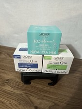 LACURA 3 Pack: Q10 Day  Night Creams w/ H20 Aqua Gel, Anti-Aging Skin Care Set
