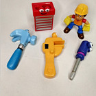 HANDY MANNY Figure & Tools hammer Snap-On style toolbox pipe wrench screwdriver