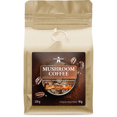 APOLLO'S HEGEMONY Mushroom Coffee 250 g   Karamell   Chaga & Löwenmähne