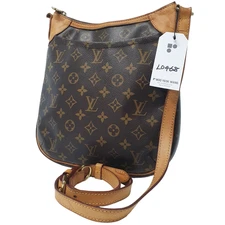 Auth Louis Vuitton Odeon PM Monogram M56390 Genuine Damaged Leather Loop LD468