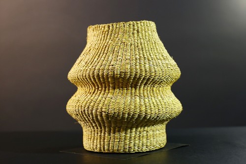Hand‐woven African Grass Basket Decorative Storage Boho Home Organization-G5717 - 第 14/24 張圖片
