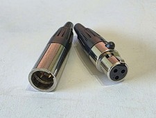 X Mini XLR3pol Stecker + Mini XLR3pol Kupplun...