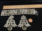 STUNNING VINTAGE LARGE RHINESTONE BRACELET & EARRINGS SET - EISENBERG ? GLAMOUR  — photo 8