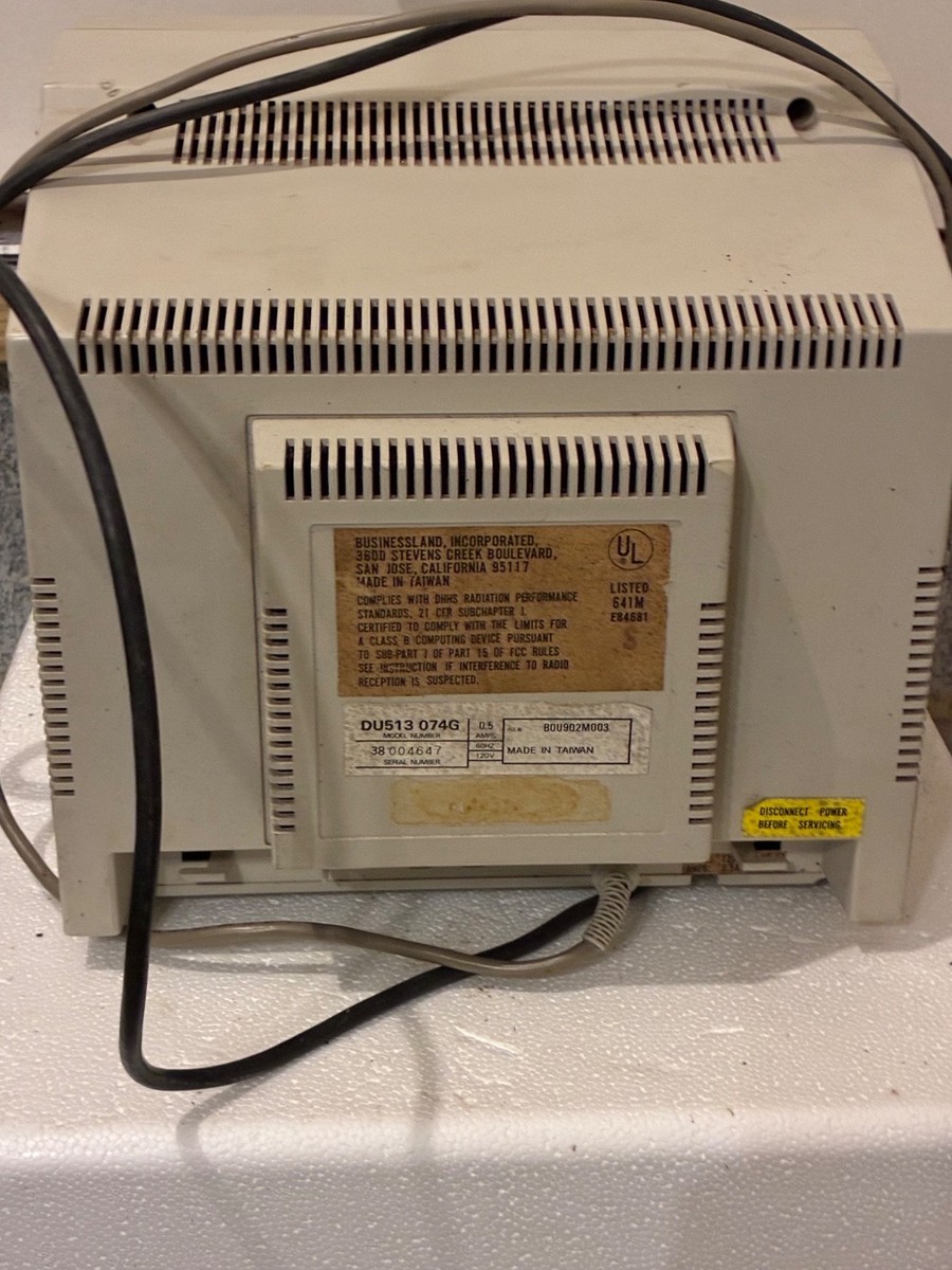 Businessland Incorporated Model DU513 074G Vintage 80s CRT Monitor
