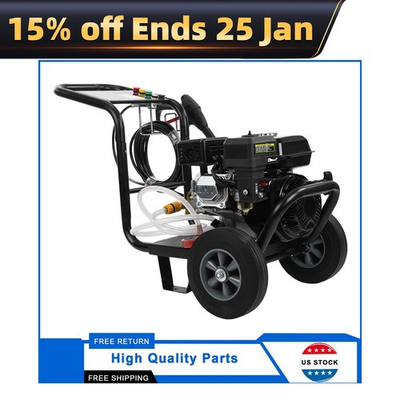 #ad PETROL PRESSURE WASHER for Cars Fences 240 BAR Gas Powered Spray Gun 212cc $251.22