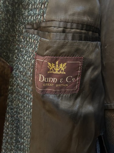 Original Vintage Dunn & Co Men’s Overcoat Sz Large, 100% Wool Grey/brown - Picture 3 of 10